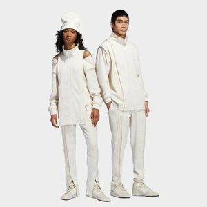 Ivy Park x Adidas Cream Monogram Detachable Track Jacket Unisex XXS